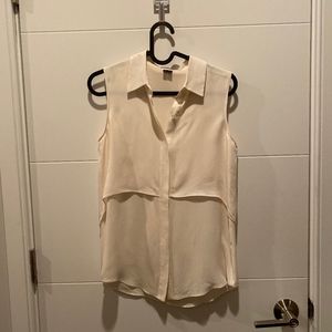 Theory Sleeveless Silk Blouse